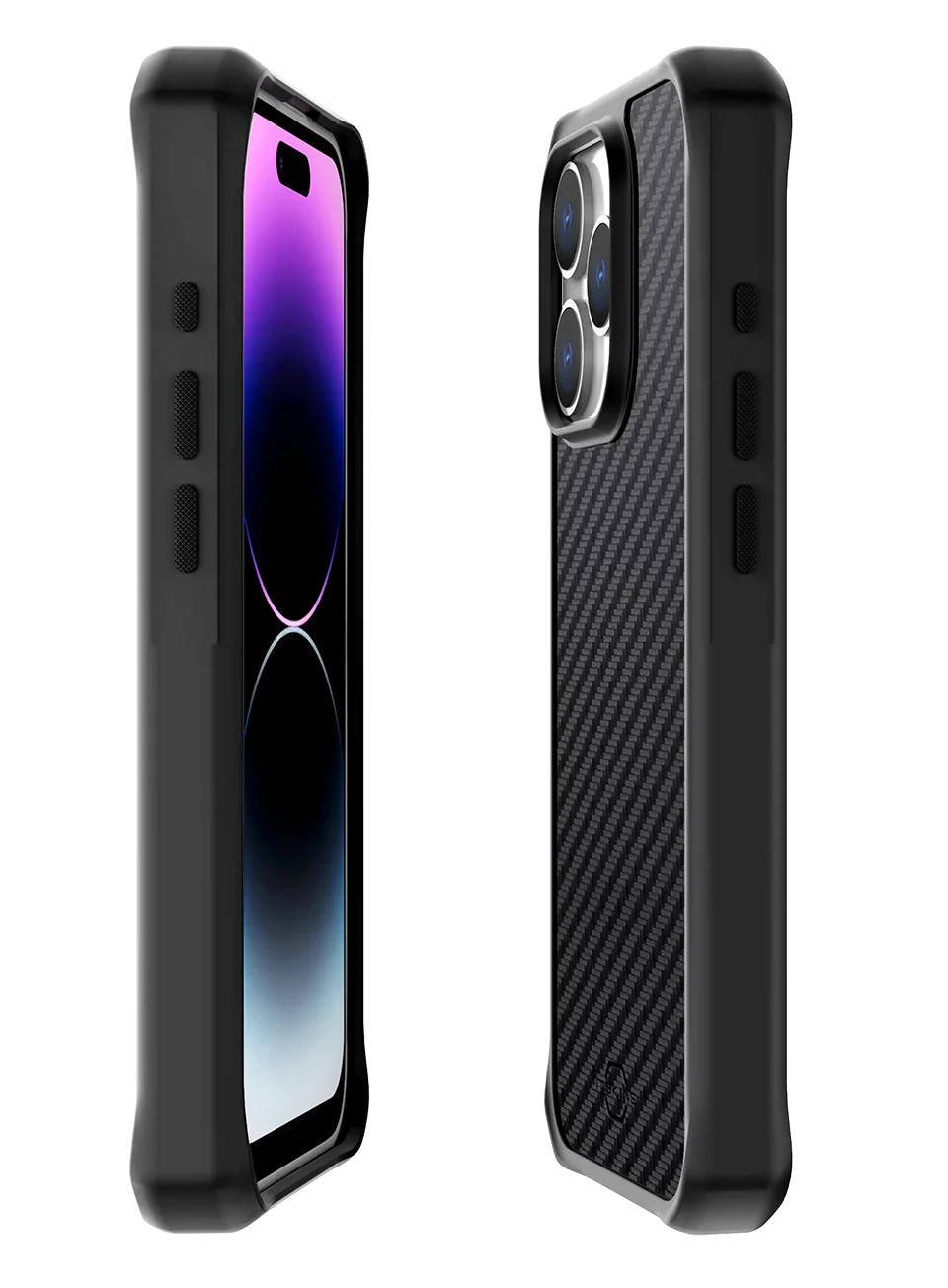 Itskins Ballistic Carbon iPhone 15 Pro Magsafe Case -Black - Tashqila Itskins Ballistic Carbon iPhone 15 Pro Magsafe Case -Black - Tashqila
